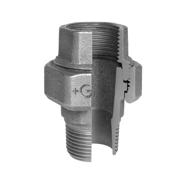 Union coupling Fig. 341 galvanized with male and female thread, straight connection, conical seal